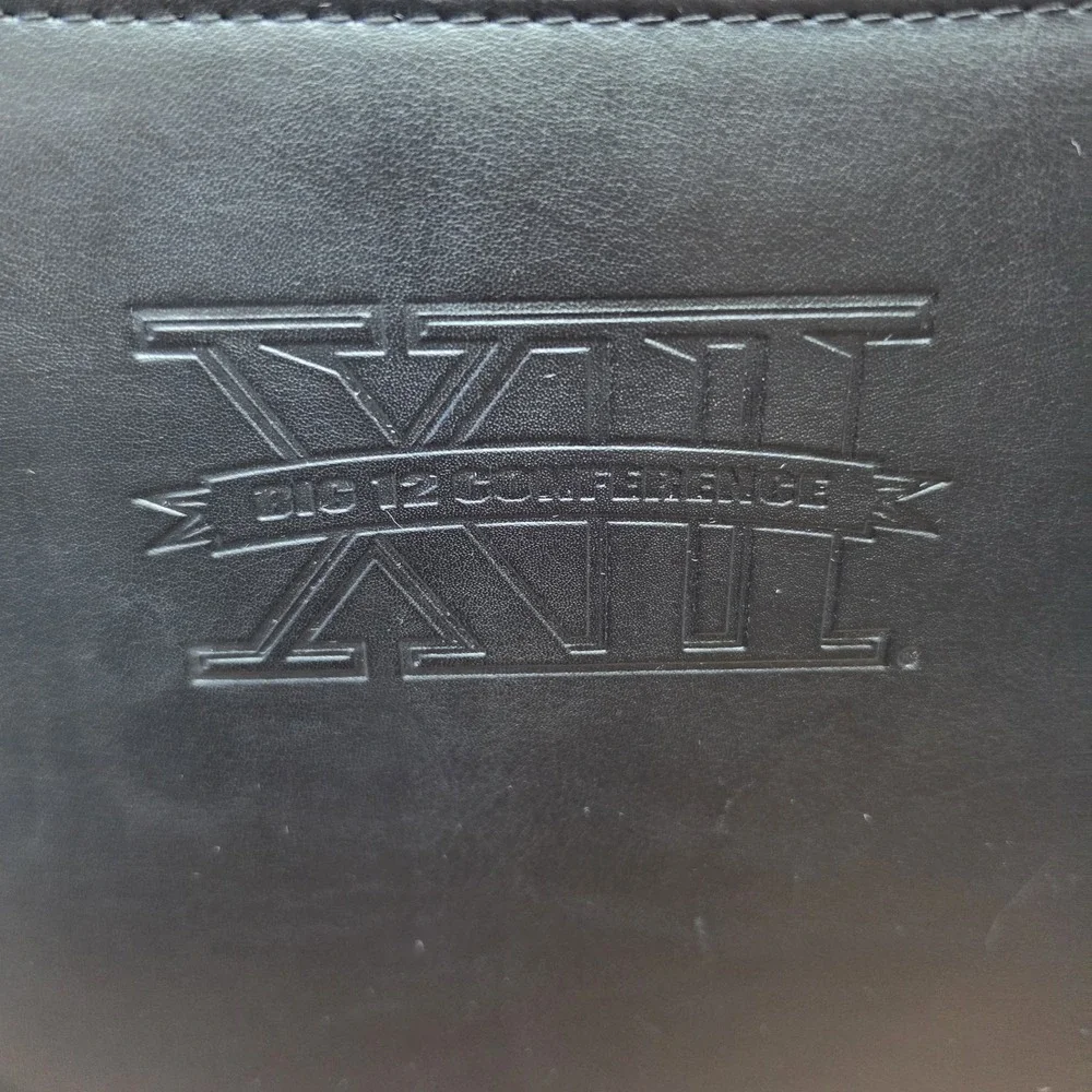 Vintage Dart NCAA Big 12 Conference XII Embossed Black Faux Leather Padfolio